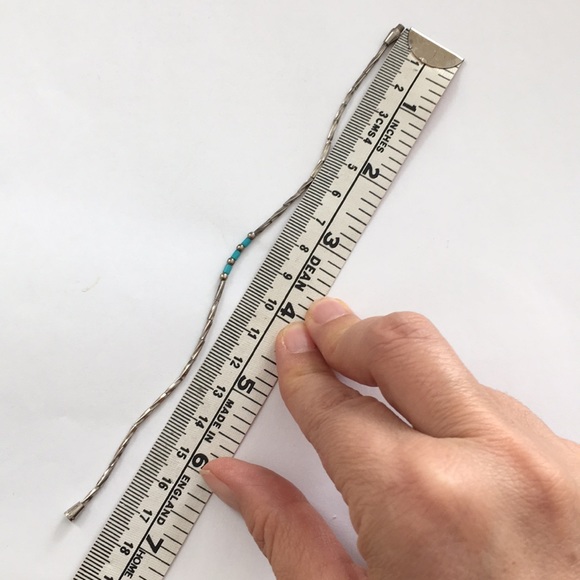 Zuni Turquoise silver bracelet & ankle chain set - Picture 7 of 7